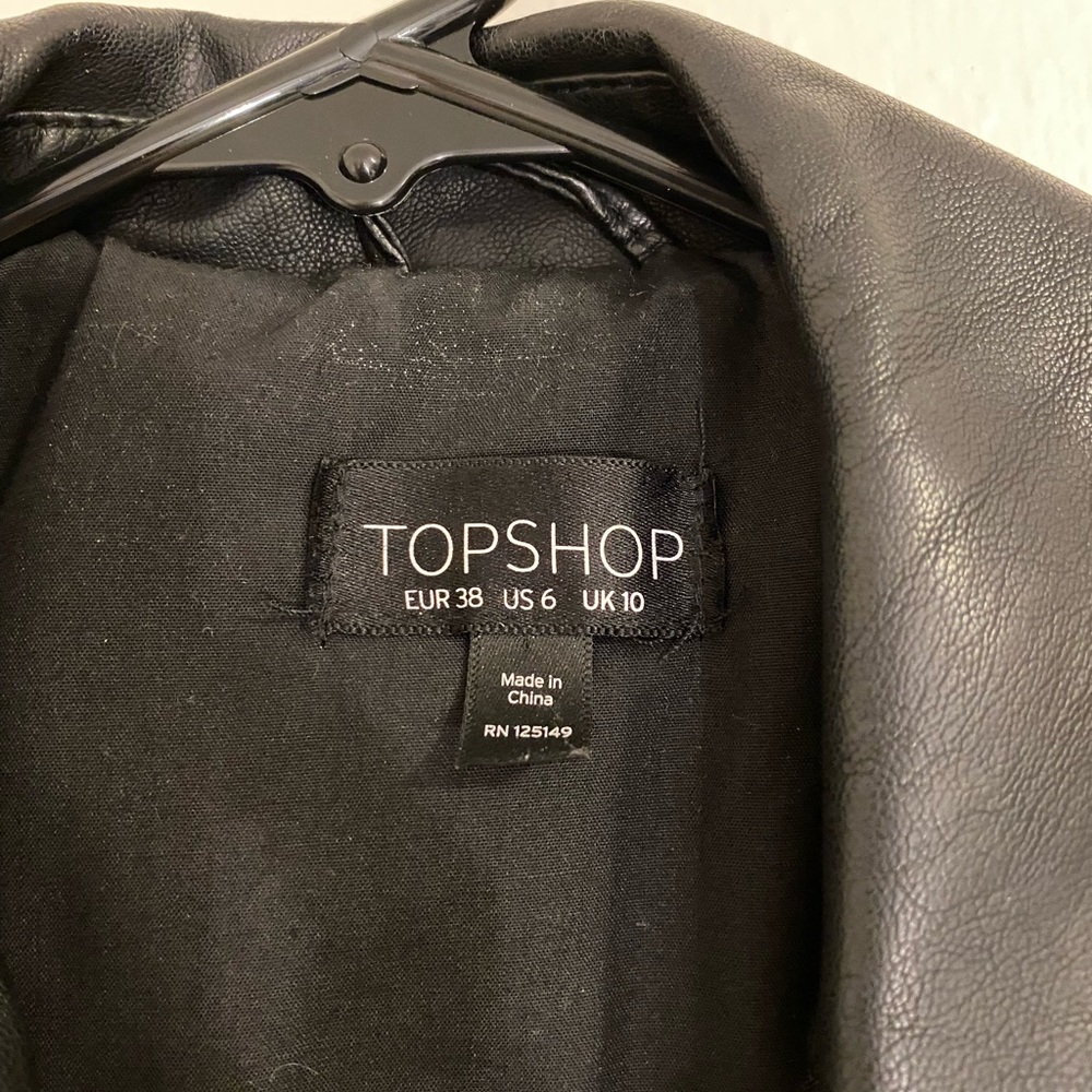 Faux Leather Topshop Jacket - Picture 3 of 4